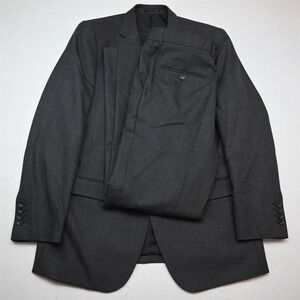 Mantoni 42L 36x34 Gray 100% Wool Mens Jacket Pants Suit